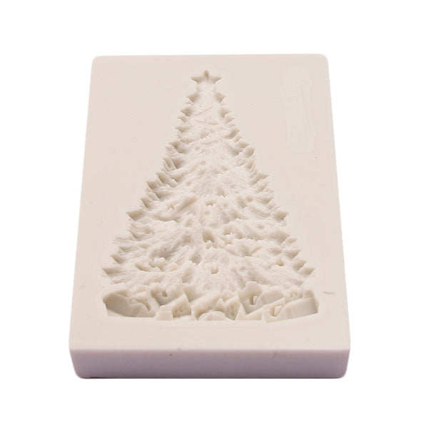 Molde de Silicona para Pastel de Árbol Navideño con Fondant