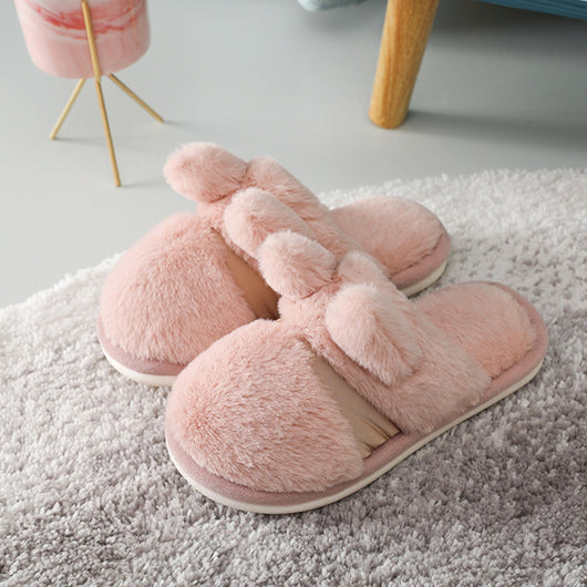 Pantuflas de Confinamiento Hogar con Pelaje de Conejo Engrosado - Image 10