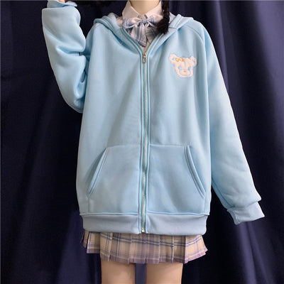 Chaqueta Boyfriend Oversized en Terciopelo con Cierre - Estilo Tendencia - Image 5