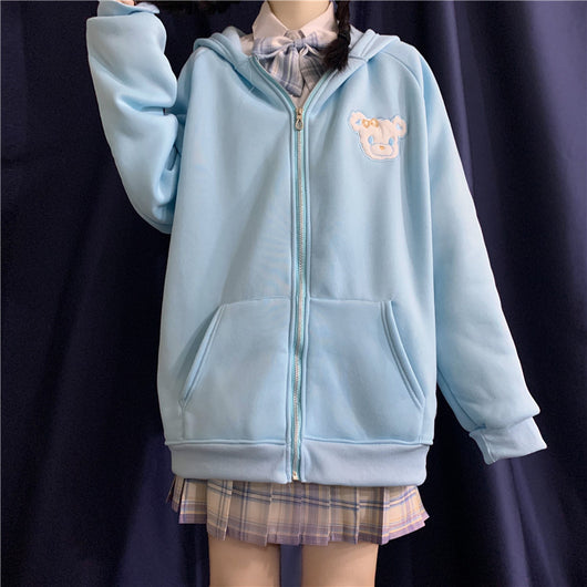 Chaqueta Boyfriend Oversized en Terciopelo con Cierre - Estilo Tendencia - Image 5