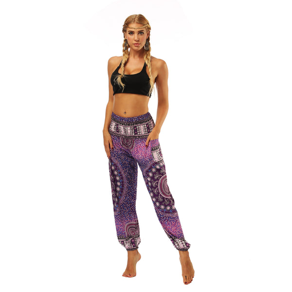 Pantalones de Yoga con Estampado Étnico para Mujer