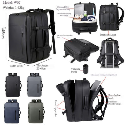 Mochila Empresarial Impermeable con Compresión al Vacío - Image 6