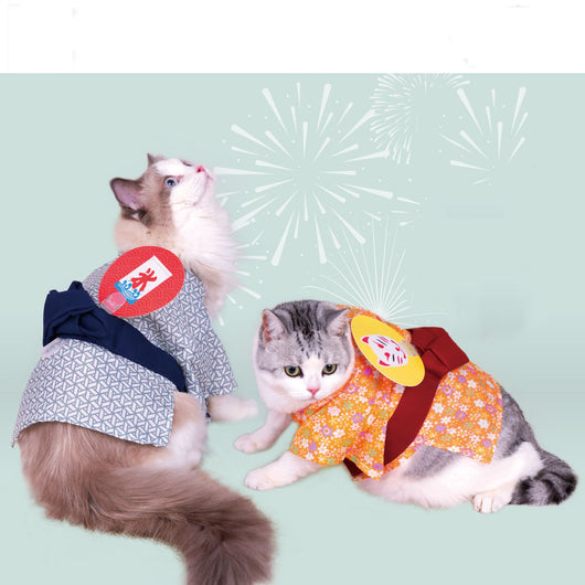 Yukata Japonés para Mascotas - Kimono Estilo Hanfu - Image 2