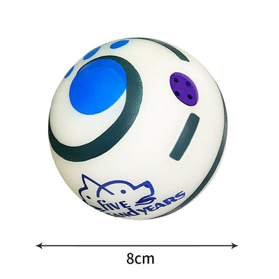 Yellow and green textured dog toy ball with food leakage holes, measuring 10cm in diameter. - Image 12