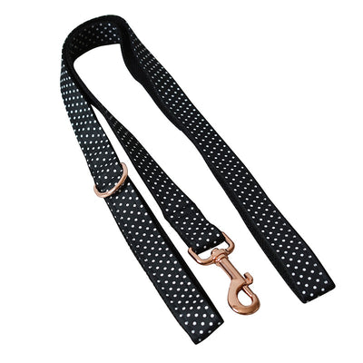 Collar Correa para Perro con Lunares Negro - Image 3