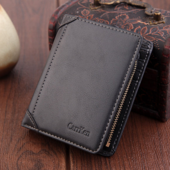 Cartera Corta Hombre Retro Mate Portacédulas