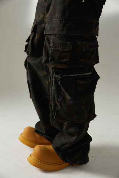 Pantalón de Trabajo Camuflaje Americana Cintura Alta Pierna Ancha - Image 38