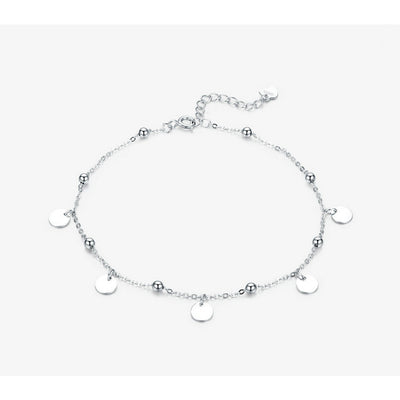 Pulsera de Tobillo Plata 925 Chapada en Oro Blanco - Image 13