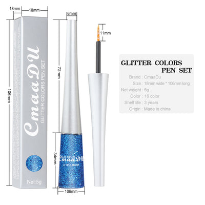 Delineador Brillo Sequin Burst 16 Colores Glitter - Image 33