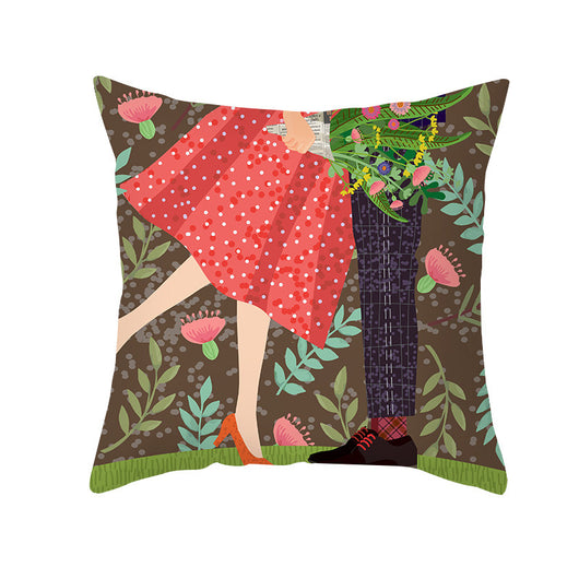 Funda de Cojín Estampada Melocotón para Sala y Dormitorio - Edición Día de San Valentín - Image 24