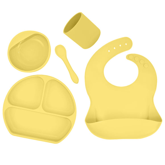 Plato con Ventosa de Silicona para Bebés - Set Completo de Alimentación Complementaria