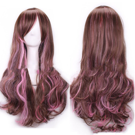 Peluca Harajuku Rizada Larga con Capucha Multicolor para Mujer - Image 14