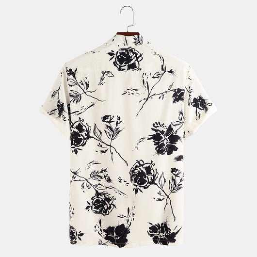 Camisa Casual para Hombre con Estampado de Rosas - Image 3