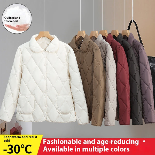 Chaqueta Acolchada Suelta de Algodón para Mujer - Diseño Ligero y Moderno