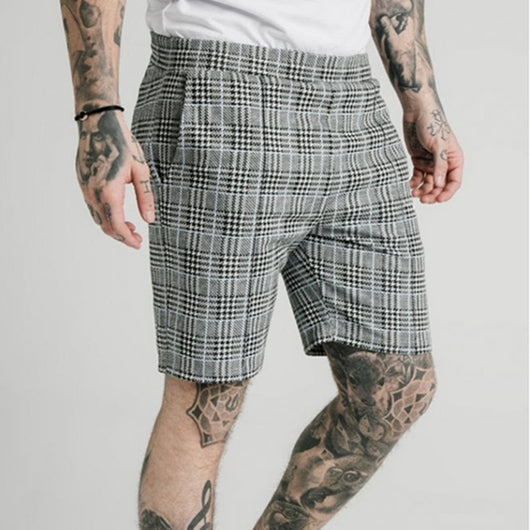 Pantalones Cortos Casuales a Rayas para Hombre - Corte Recto y Ajustado - Image 3