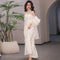 Vestido de Novia Largo Escote Tubo Elegante y Minimalista