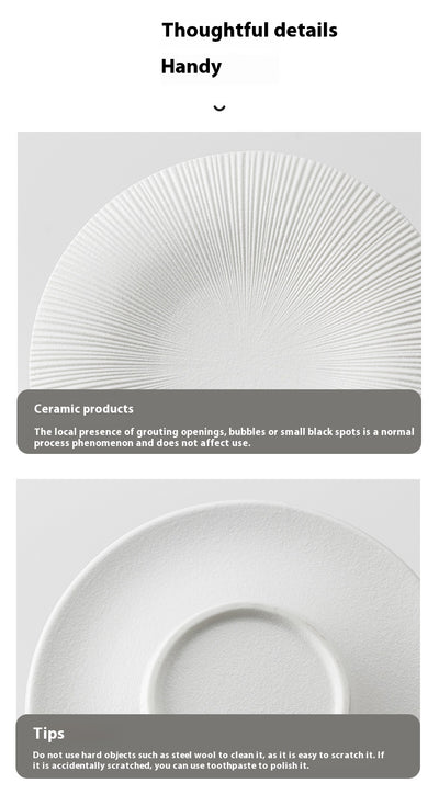 Plato Llano de Cerámica Porcelana Estilo Occidental Diseño Elegante - Image 22