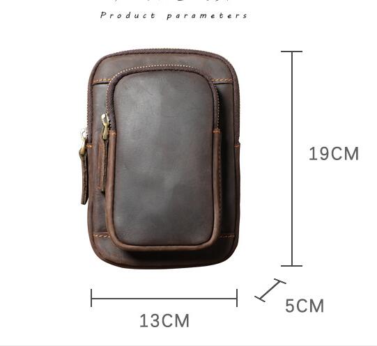 Bolsa Bandolera de Cuero Genuino para Hombre - Estilo Vintage
