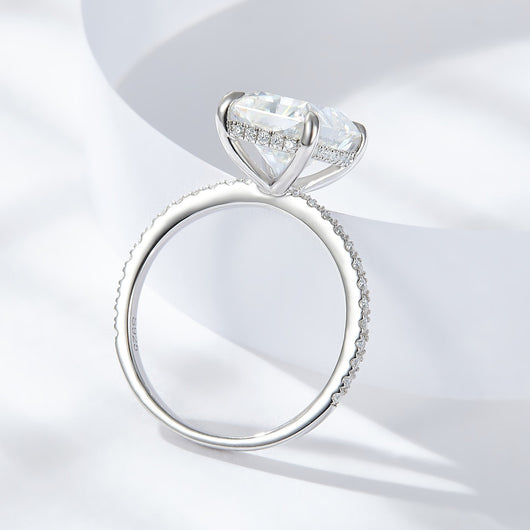 Anillo de Moissanita Radiant 4 Quilates en Plata 925 - Image 9