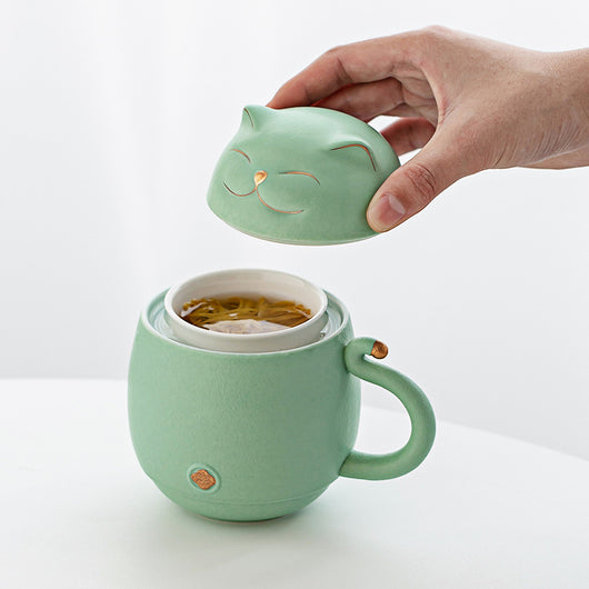 Set de Té Portátil Gato de la Suerte para Viajeros de Negocios - Image 15