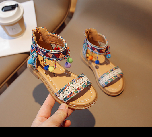 Sandalias de Vacaciones Étnicas y Estilo Internacional para Niñas - Image 15