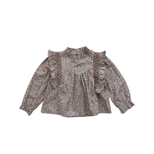 Blusa Infantil con Volantes y Estampado Floral Francés - Image 8
