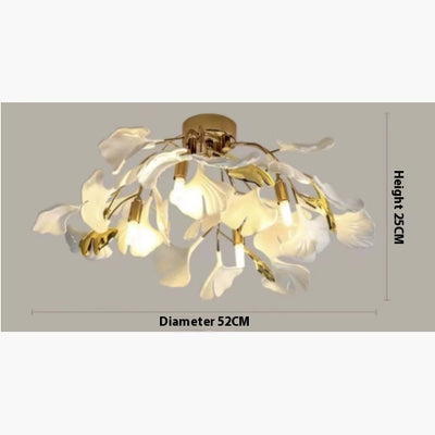 Lámpara Colgante Ginkgo de Cerámica para Comedor y Dormitorio - Image 13