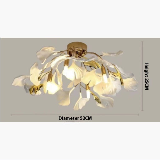 Lámpara Colgante Ginkgo de Cerámica para Comedor y Dormitorio - Image 13