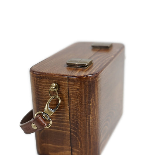 Bolso Mensajero Literario Retro de Madera con Doble Hebilla para Mujer - Image 17