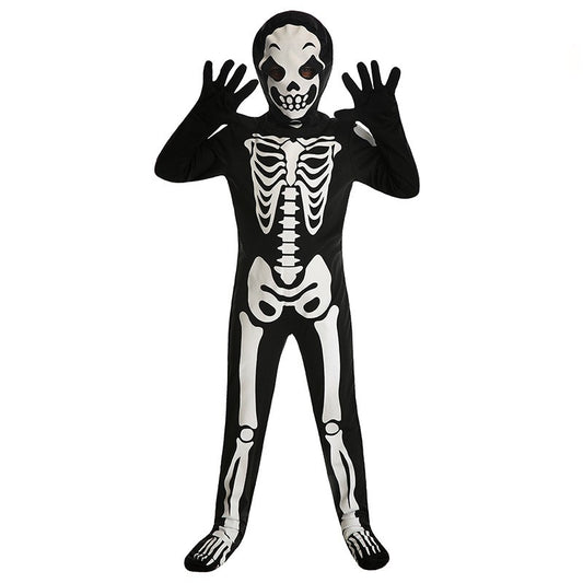 Disfraz Infantil Calavera Fantasma Blanco - Traje de Cosplay Óseo