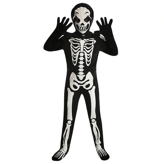 Disfraz Infantil Calavera Fantasma Blanco - Traje de Cosplay Óseo