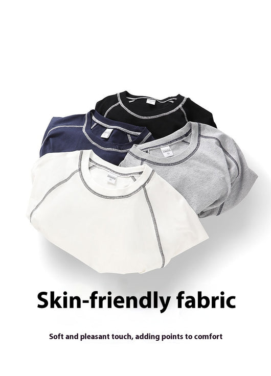 Playera Raglan Hombre con Costuras Decorativas y Cuello Redondo - Image 15