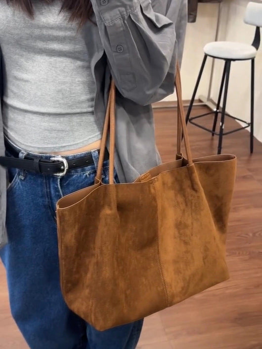 Bolso Tote Retro de Gran Capacidad para Otoño e Invierno - Image 8