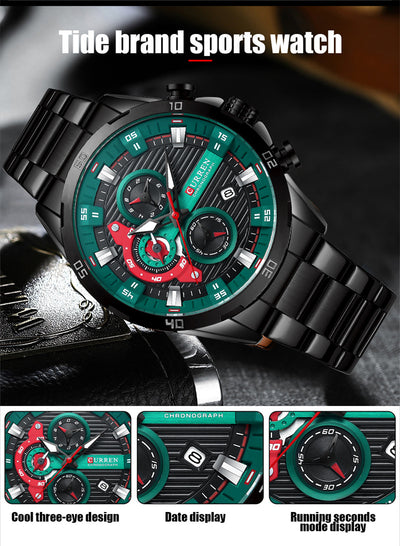 Reloj de Motociclista Acero Inoxidable Seis Manecillas - Image 10