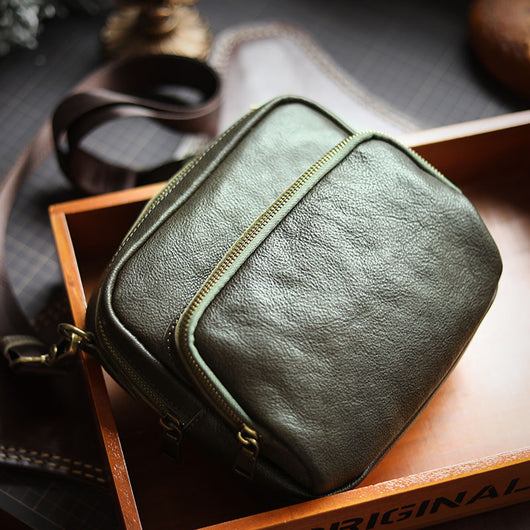 Bolsa Bandolera de Cuero Genuino para Hombre - Image 6