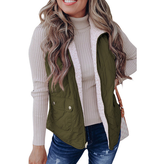 Chaleco Térmico Reversible de Color Liso para Mujer - Image 9
