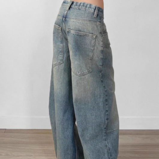 Jeans Sueltos Retro Vintage Lavados para Mujer - Image 9