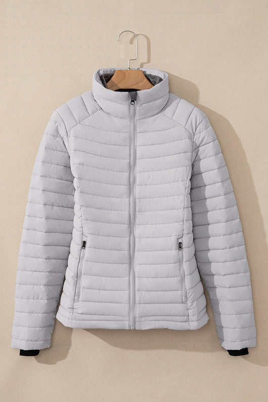 Chaqueta Acolchada de Algodón para Mujer con Cuello Tipo Mao - Image 24
