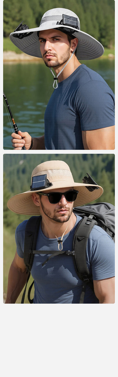 Gorra Pesquera con Ventilador Solar y Batería de Larga Duración - Image 25