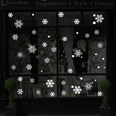 48 Pegatinas Decorativas de Copos de Nieve en Cristal para Navidad - Image 2