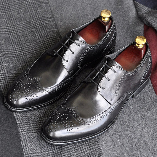 Zapatos de Cuero Genuino para Hombre Punta Fina Negocios Formales - Image 6