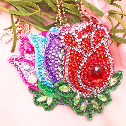 Llavero de Pintura de Diamantes DIY con Formas Especiales - Image 9