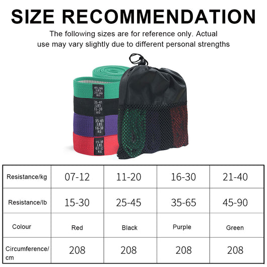 Bandas Elásticas de Tela para Ejercicio - Set Completo de Resistencia para Entrenamiento - Image 9