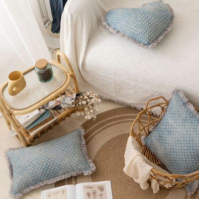 Funda de Almohada Jacquard con Franja de Denim - Image 17