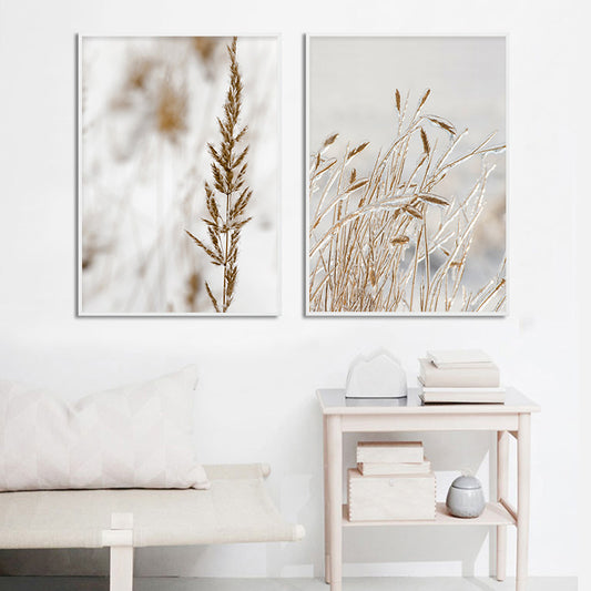 Cuadro Decorativo Boho Mujer Nórdico con Caña y Hierba - Image 2