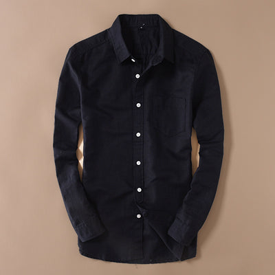 Camisa de Lino Blanca Clásica para Hombre - Image 7