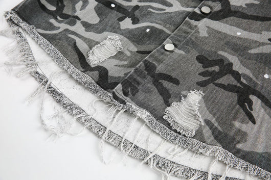 Camisa de Manga Larga Estilo Retro Americano con Diseño Camuflado Desgastado - Image 16