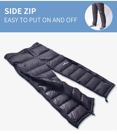 Pantalones de Esquí Aislados para Invierno - Relleno de Plumón Negro - Image 11