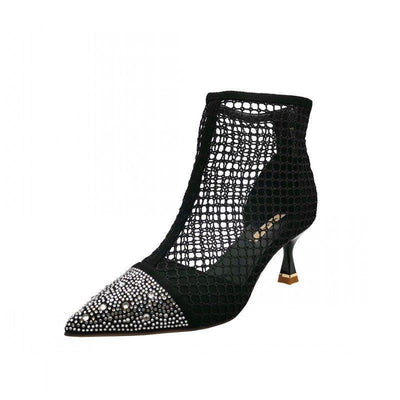 Botines de Tacón Alto con Red Transpirable - Diseño Hueco y Elegante - Image 12