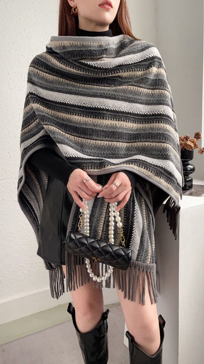 Poncho Étnico Convertible con Capucha - Image 16
